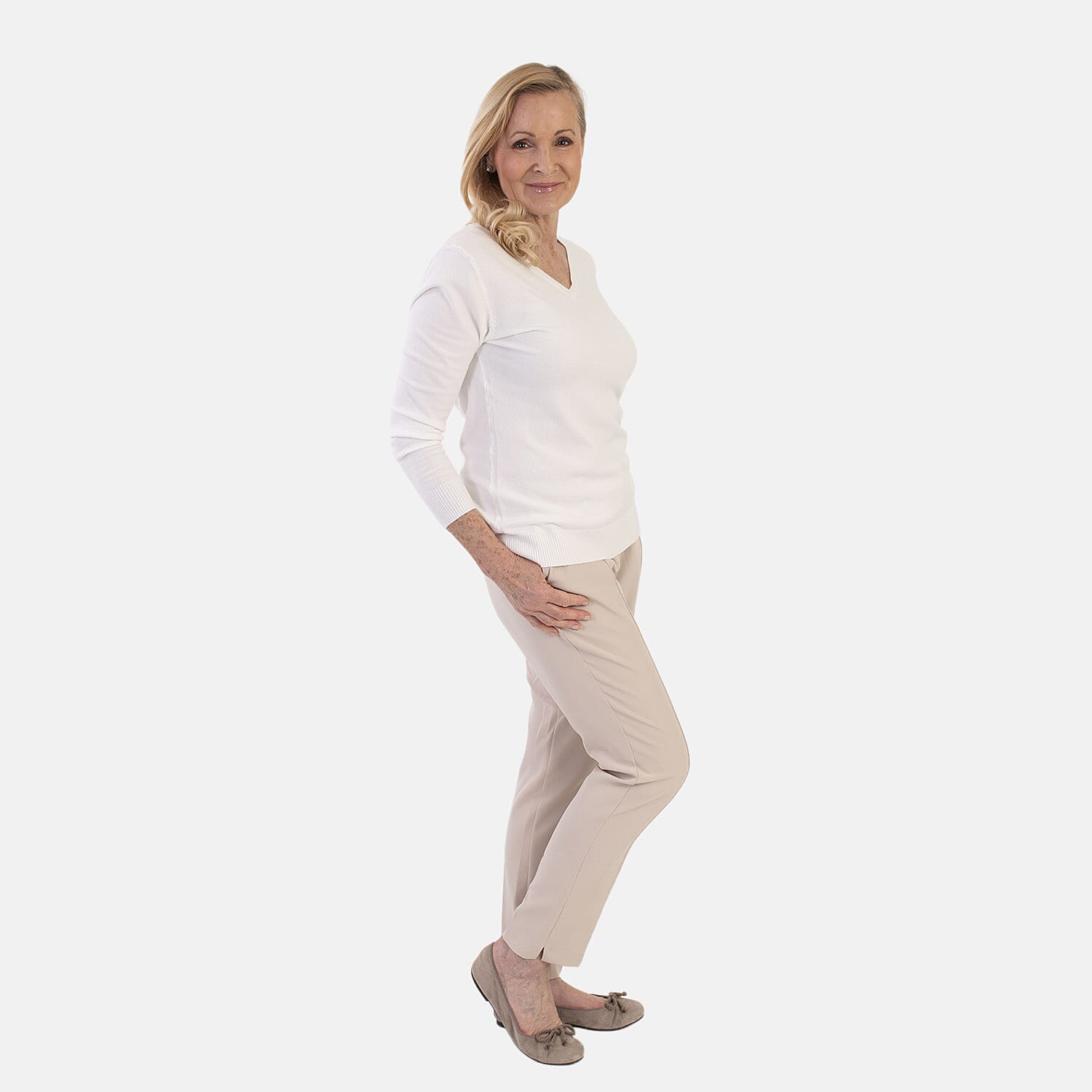 Marina Kaneva Tailored Trousers (Size 8) - Cream V32516144 2