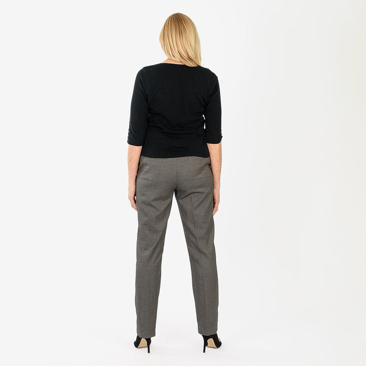 Marina Kaneva Pinstripe Straight Leg Trousers (Size 10) - Grey 8341804 2