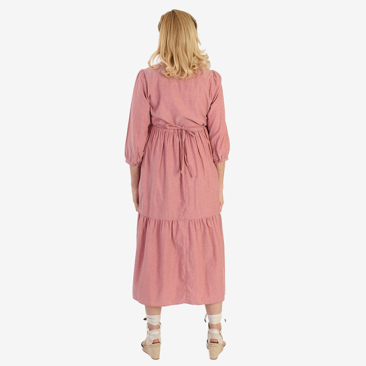 Marina Kaneva Puffed Sleeve Dress (Size 10) - Peach 8546888 4