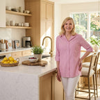 Marina Kaneva Classic Shirt With Pocket (Size 16) - Pink