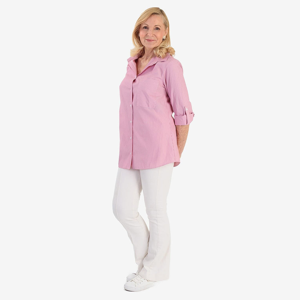 Marina Kaneva Classic Shirt With Pocket (Size 16) - Pink