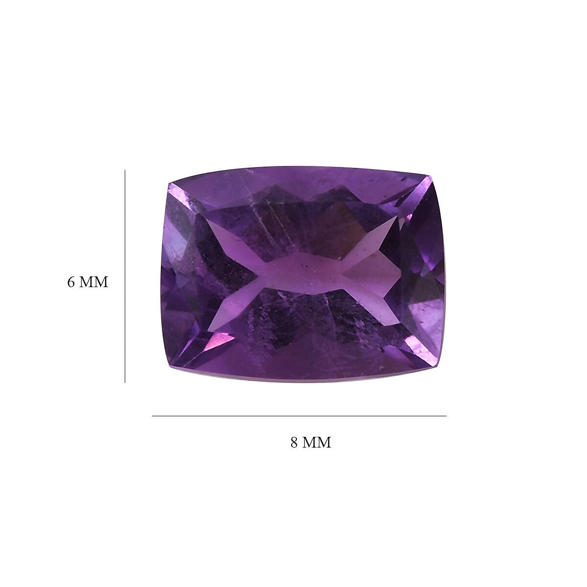 Mashamba Amethyst Loose Gemstone in Cushion Shape (8x6mm) 7778421 4