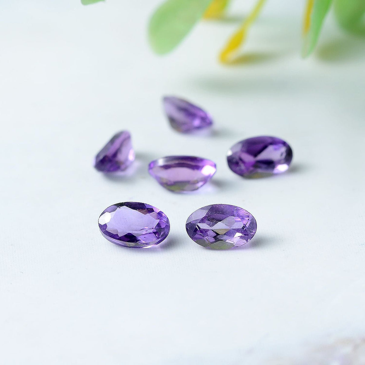 Set of 6 Mashamba Amethyst Loose Gemstones in Oval Shape (5x3mm) 7778424 1