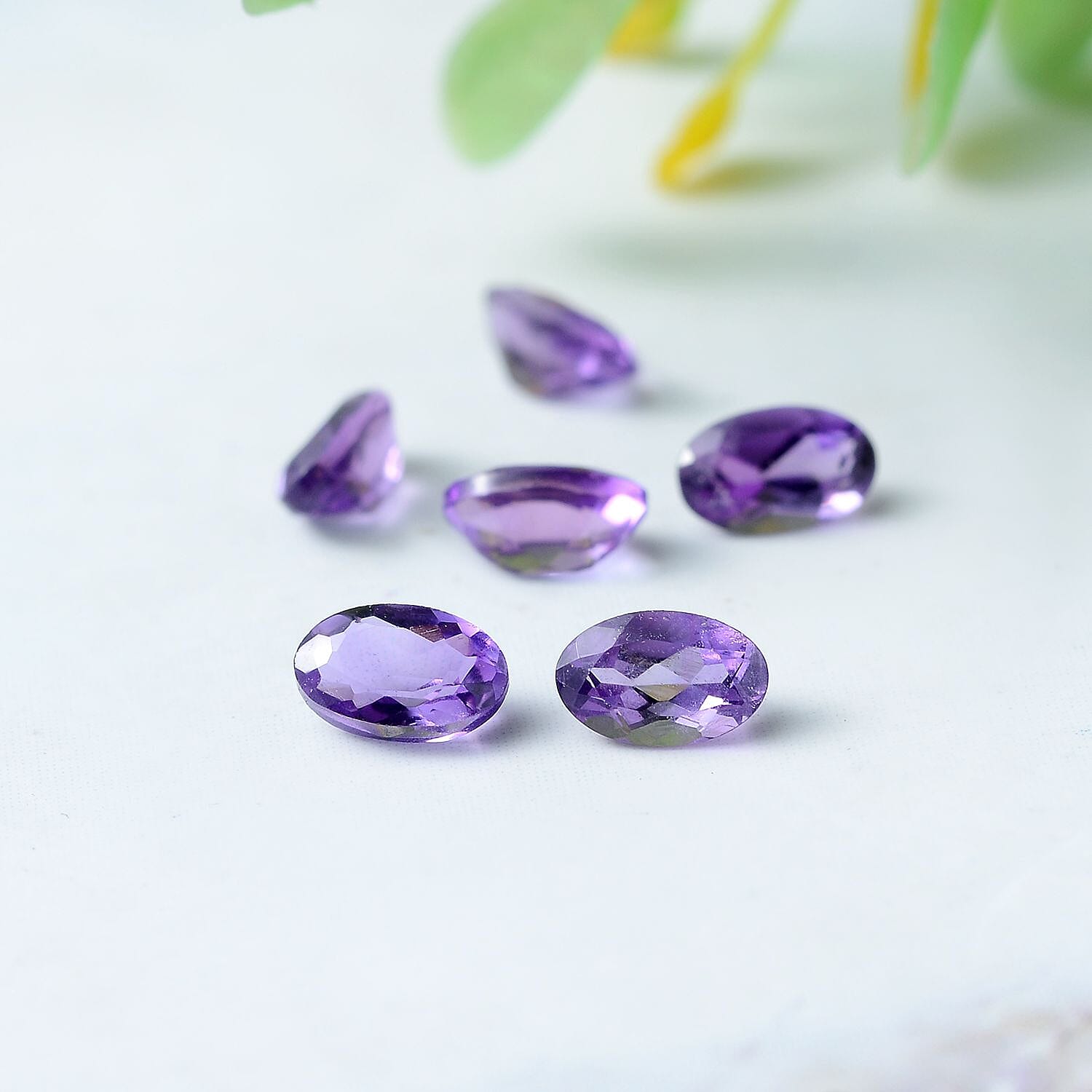 Set of 6 Mashamba Amethyst Loose Gemstones in Oval Shape (5x3mm) 7778424 1