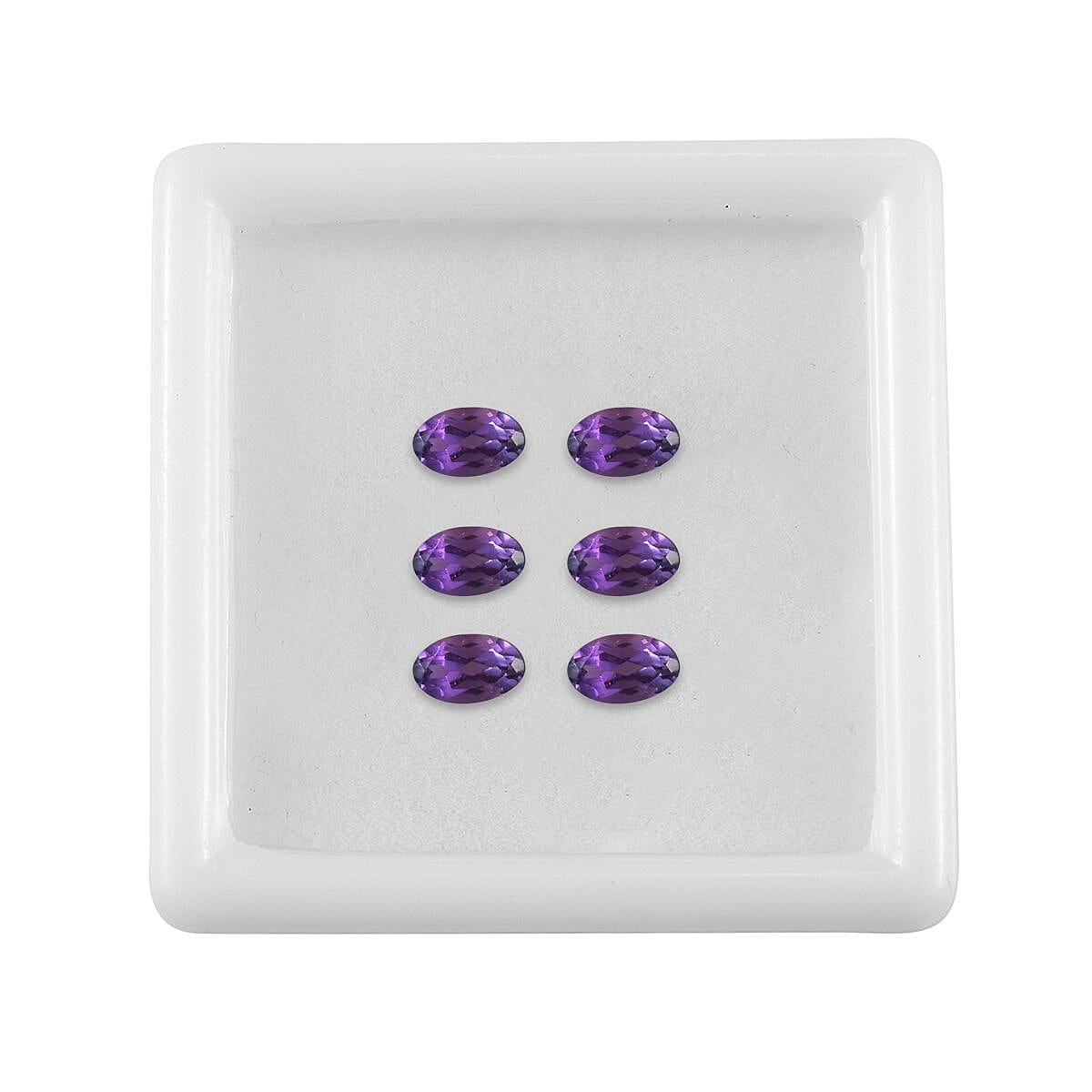 Set of 6 Mashamba Amethyst Loose Gemstones in Oval Shape (5x3mm) 7778424 3