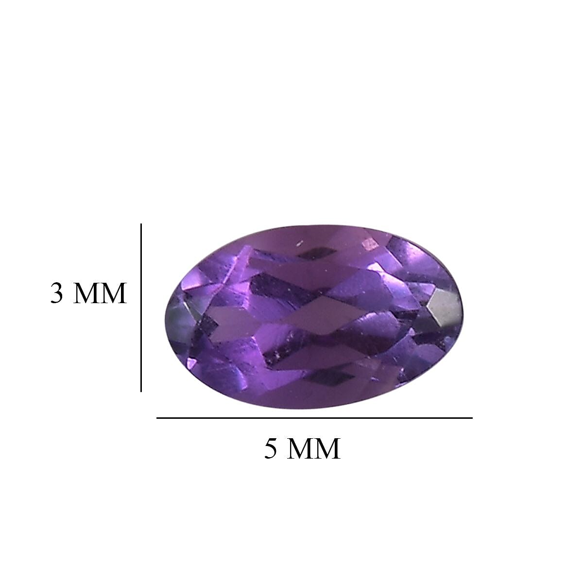 Set of 6 Mashamba Amethyst Loose Gemstones in Oval Shape (5x3mm) 7778424 4