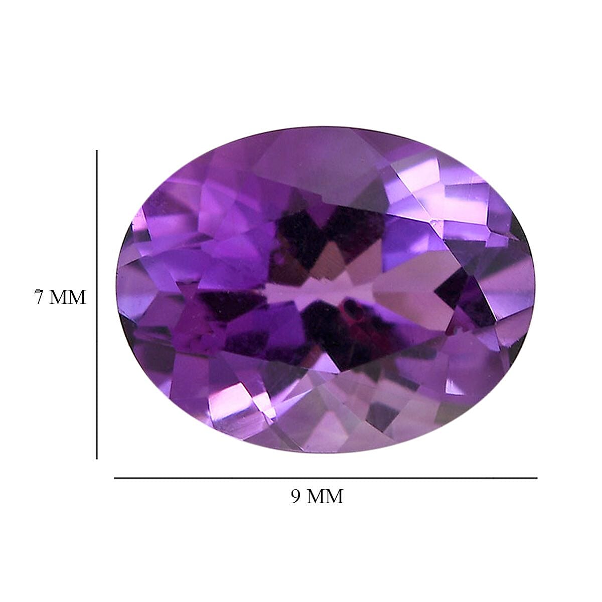 Mashamba Amethyst Loose Gemstone in Oval Cut (9x7 mm) 7733681 4