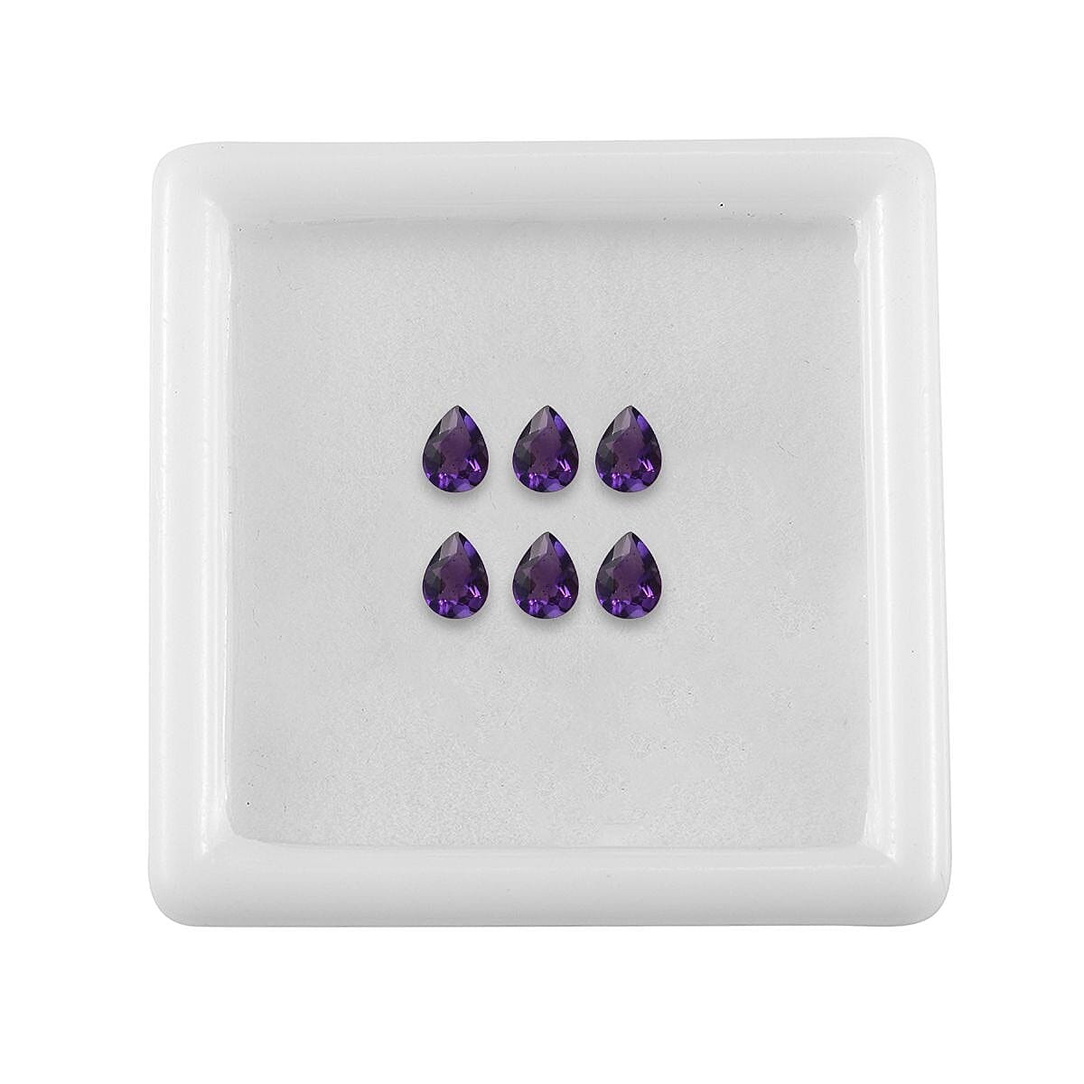 Set of 6 Mashamba Amethyst Loose Gemstones in Pear Shape (4x3mm) 7778426 3