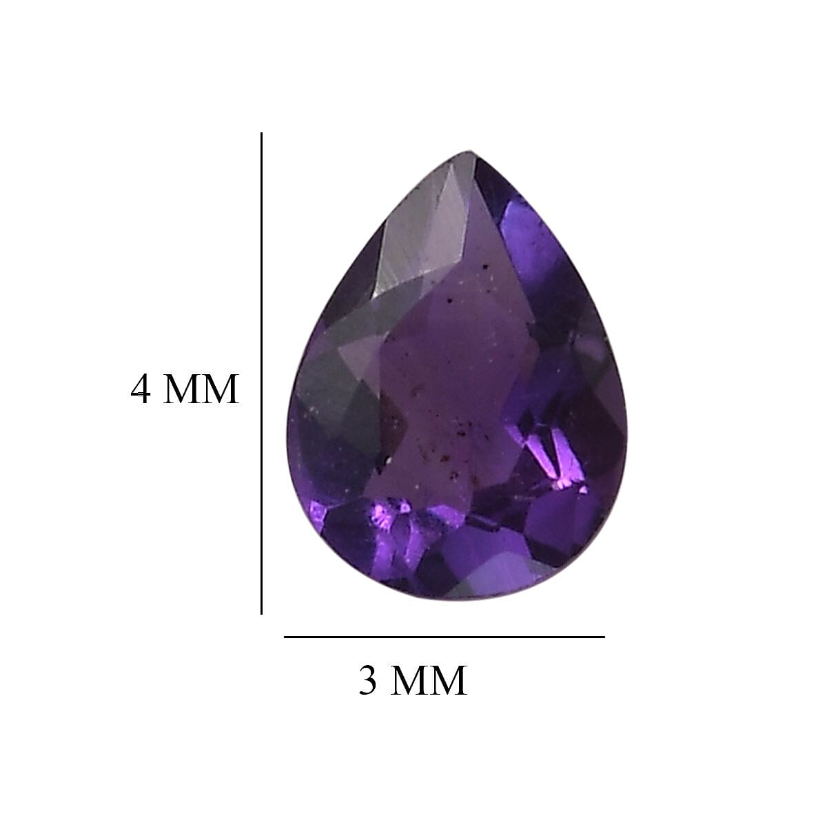 Set of 6 Mashamba Amethyst Loose Gemstones in Pear Shape (4x3mm) 7778426 4