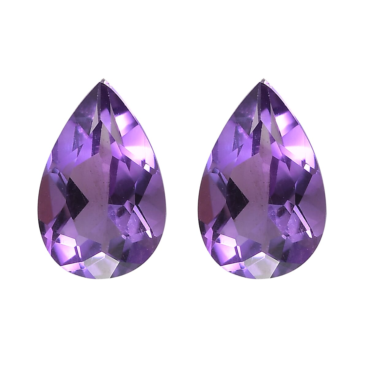 Set of 2 Mashamba Amethyst Loose Gemstones in Trillion Shape (8x5mm) 7827389 0