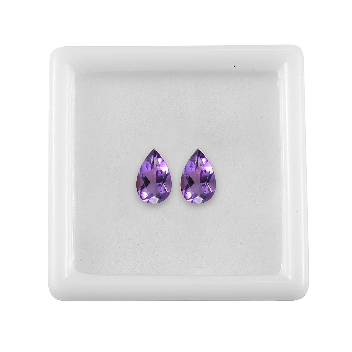 Set of 2 Mashamba Amethyst Loose Gemstones in Trillion Shape (8x5mm) 7827389 4