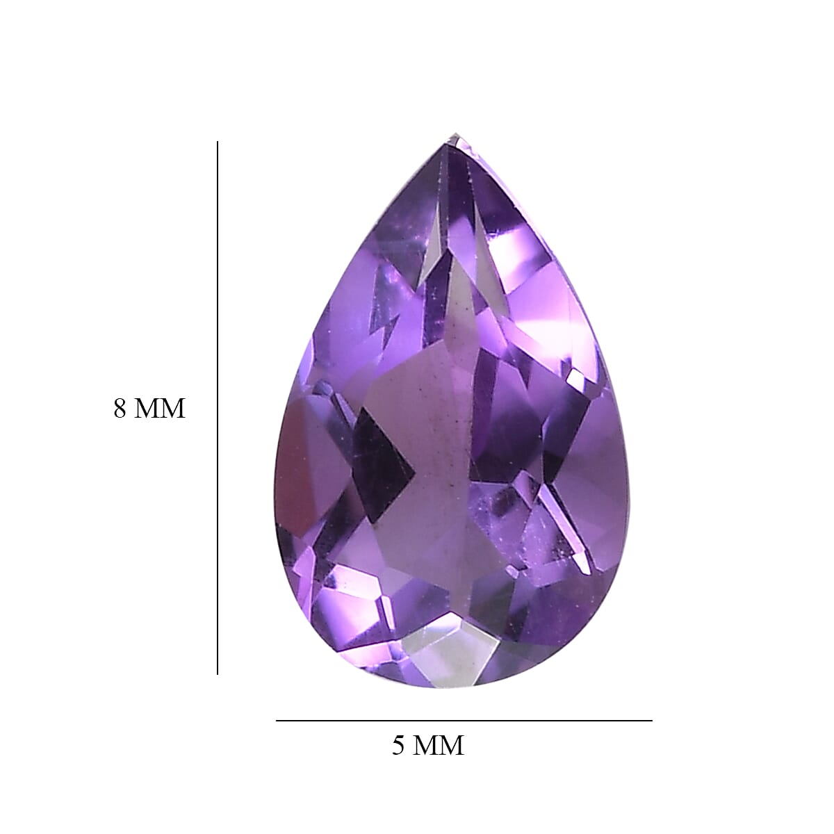Set of 2 Mashamba Amethyst Loose Gemstones in Trillion Shape (8x5mm) 7827389 5