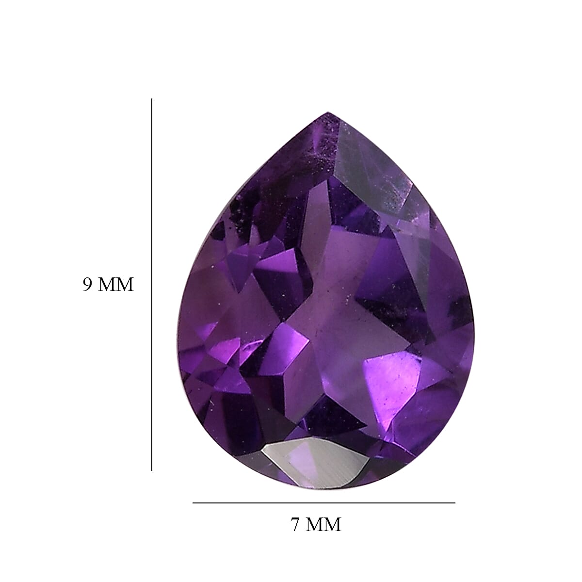 Mashamba Amethyst Loose Gemstone in Pear Shape (9x7mm) 7827398 5