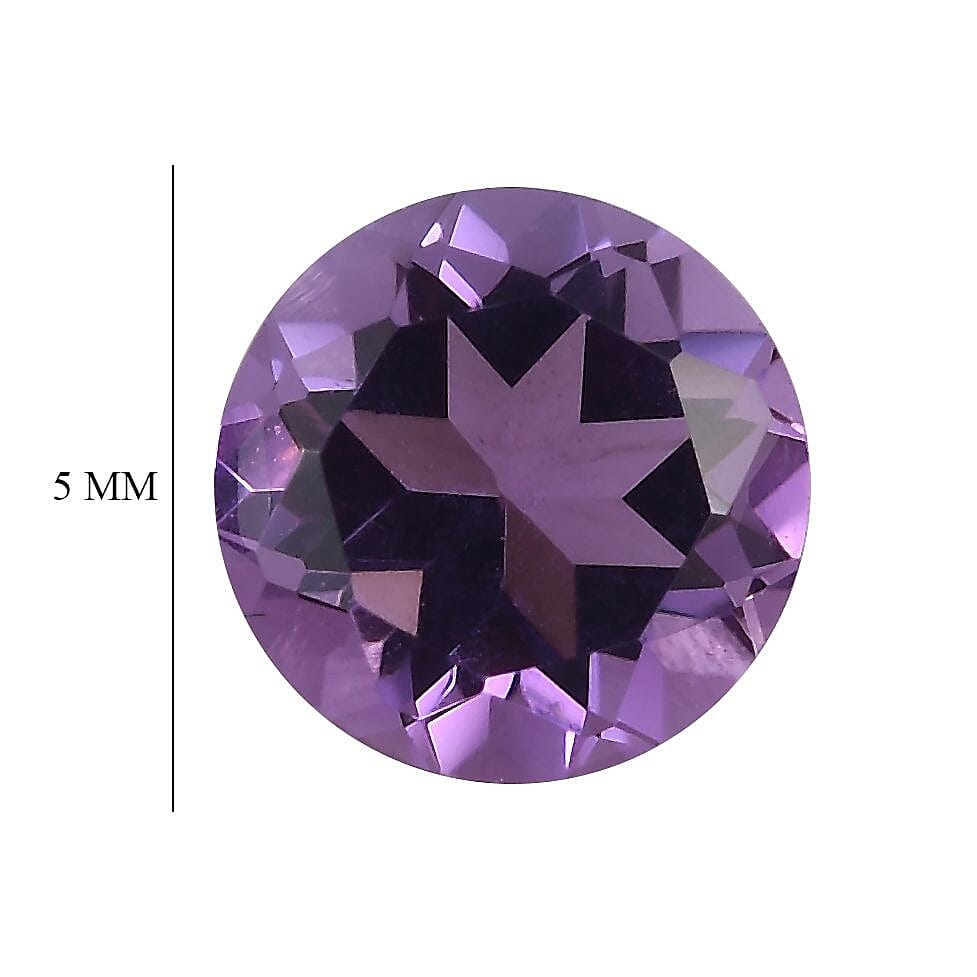 Set of 3 Mashamba Amethyst Loose Gemstone in Round Shape (5 mm) 7733688 3