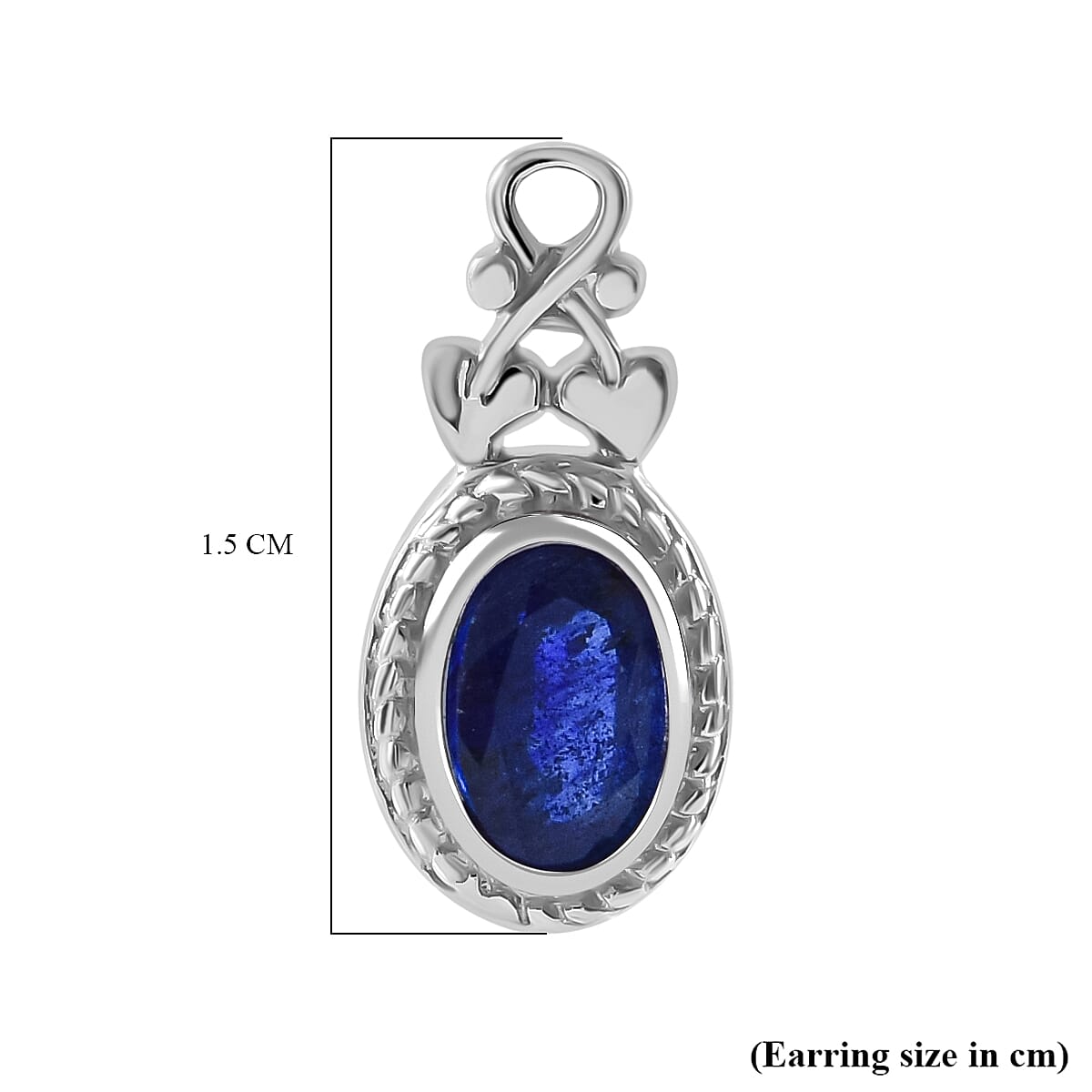 Masoala Sapphire Dangle Earrings in Rhodium Overlay Sterling Silver 1.46 Ct. 7766911 6