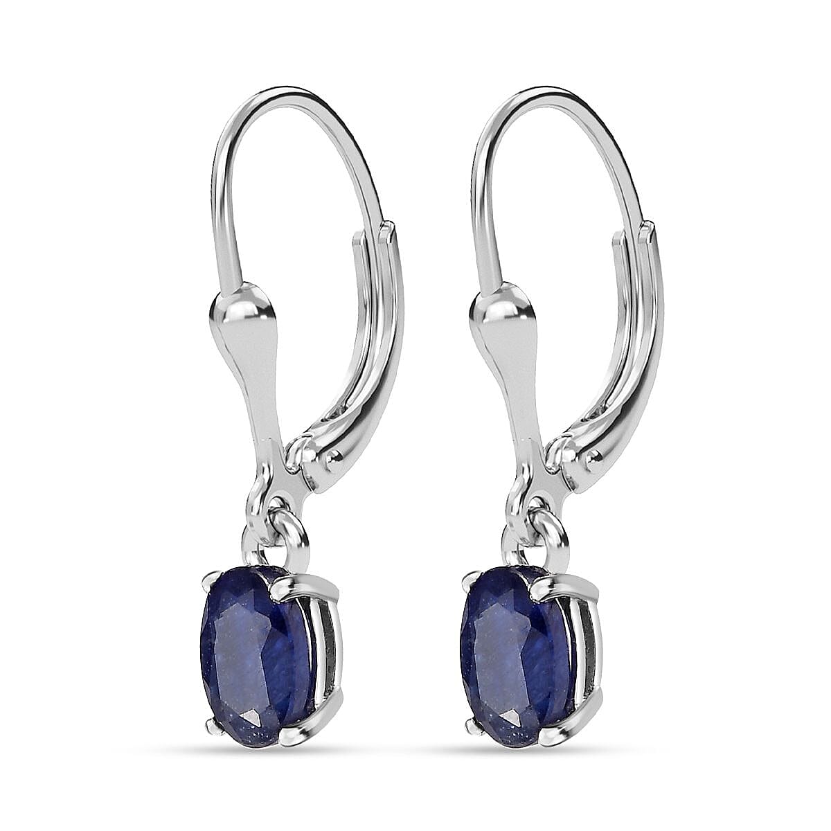 Masoala Sapphire (FF) Solitaire Dangle Earrings in Sterling Silver 1.49 Ct. 3691669 11