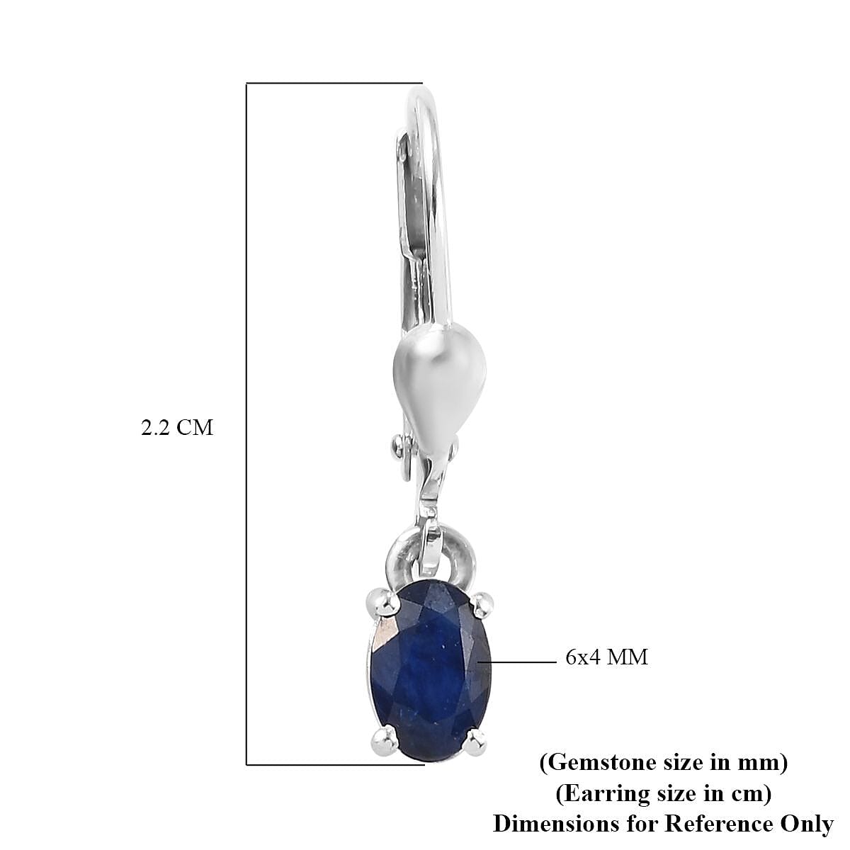 Masoala Sapphire (FF) Solitaire Dangle Earrings in Sterling Silver 1.49 Ct. 3691669 13