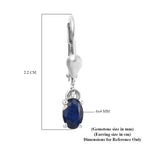 Masoala Sapphire (FF) Solitaire Dangle Earrings in Sterling Silver 1.49 Ct.