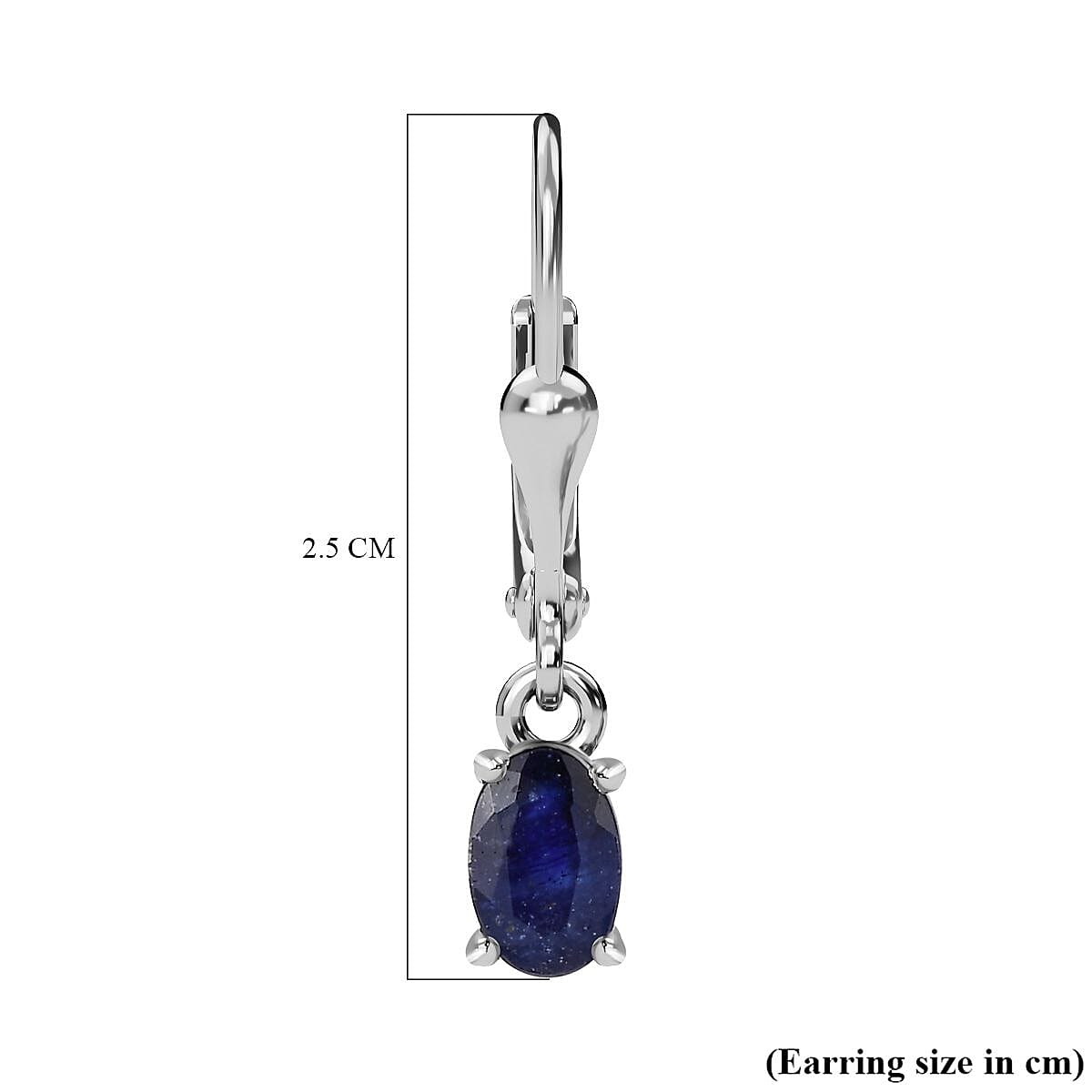 Masoala Sapphire (FF) Solitaire Dangle Earrings in Sterling Silver 1.49 Ct. 3691669 14