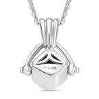 Masoala Sapphire Pendant with Chain (Size 20) in Rhodium Overlay Sterling Silver