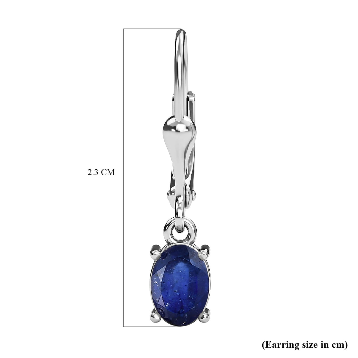 Masoala Sapphire (FF) Solitaire Dangle Earrings in Sterling Silver 1.49 Ct. 3691669 7