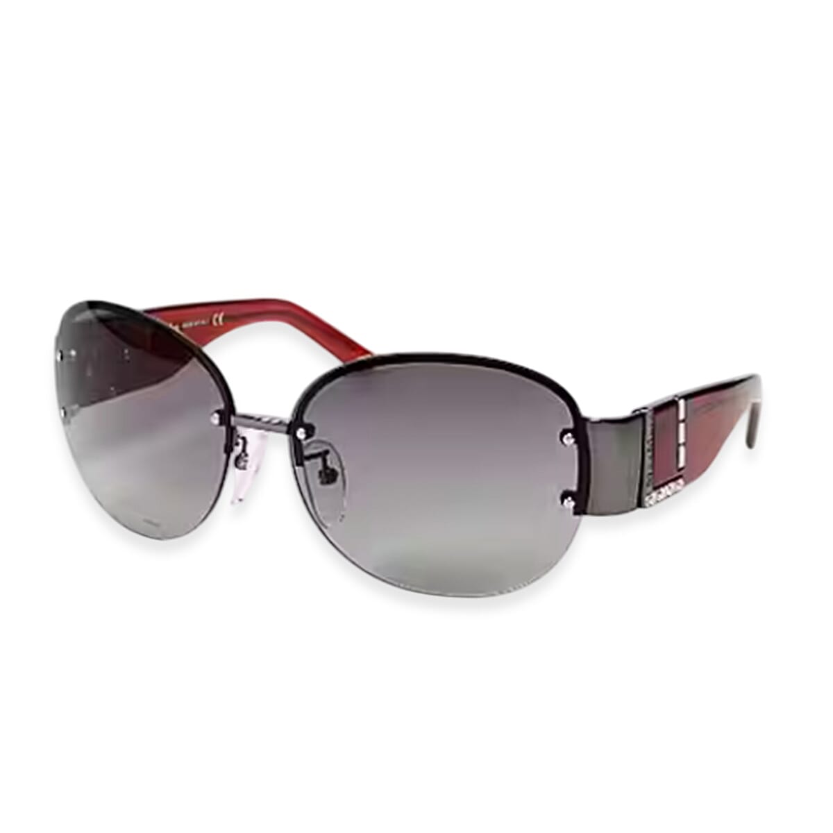 Elegant Rimless Max Mara Sunglasses with Crystal Embellishments - Purple 8161871 0