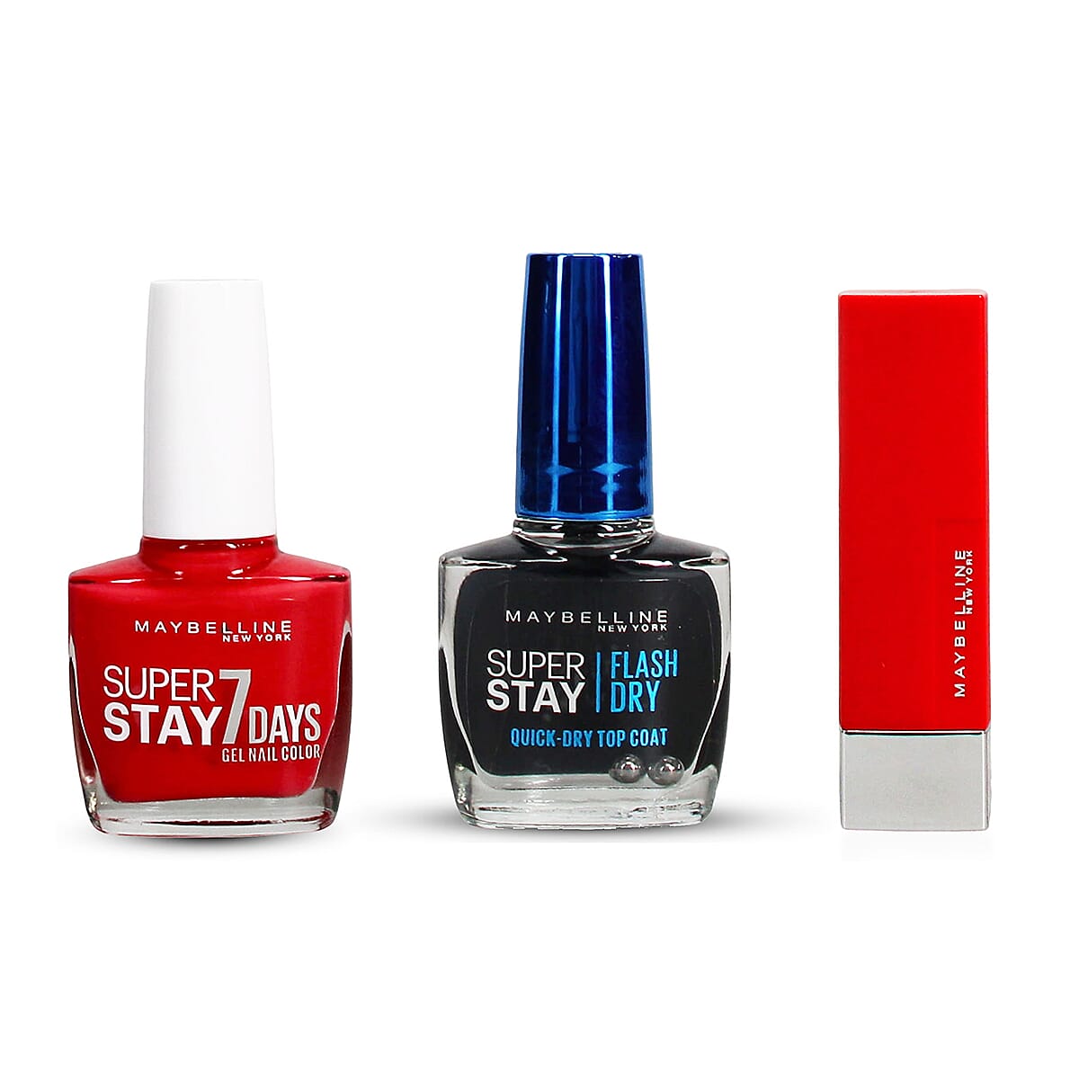 Maybelline Lip and Nail Set â€“ Red Shade with Top Coat 8282784 0