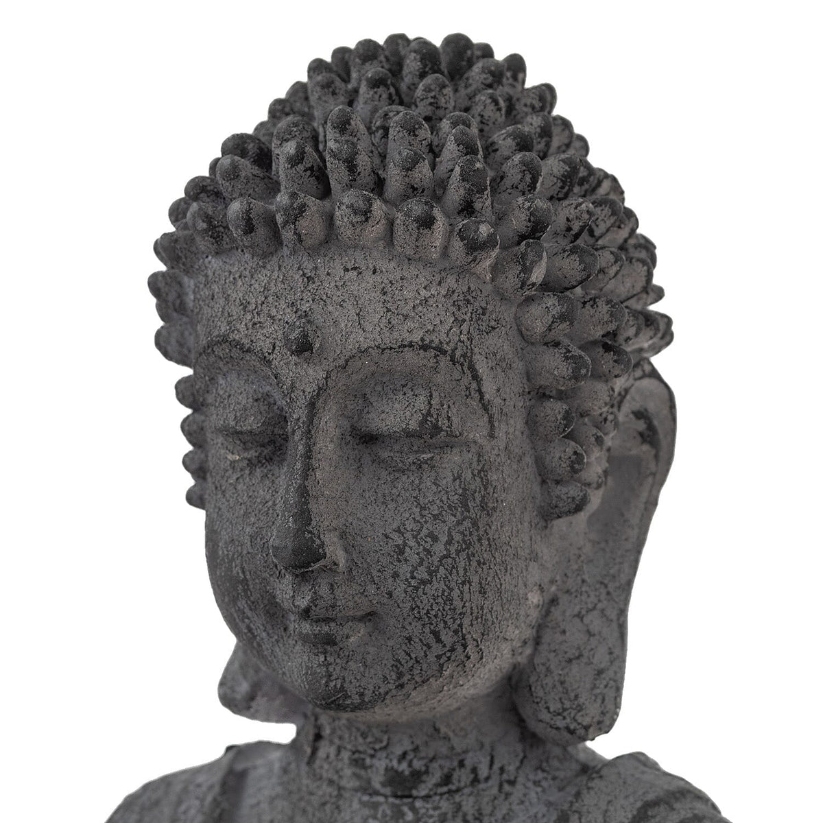Meditating Buddha Solar Decorative Light - Grey with Gold Lotus Candle Holder 8135122 4