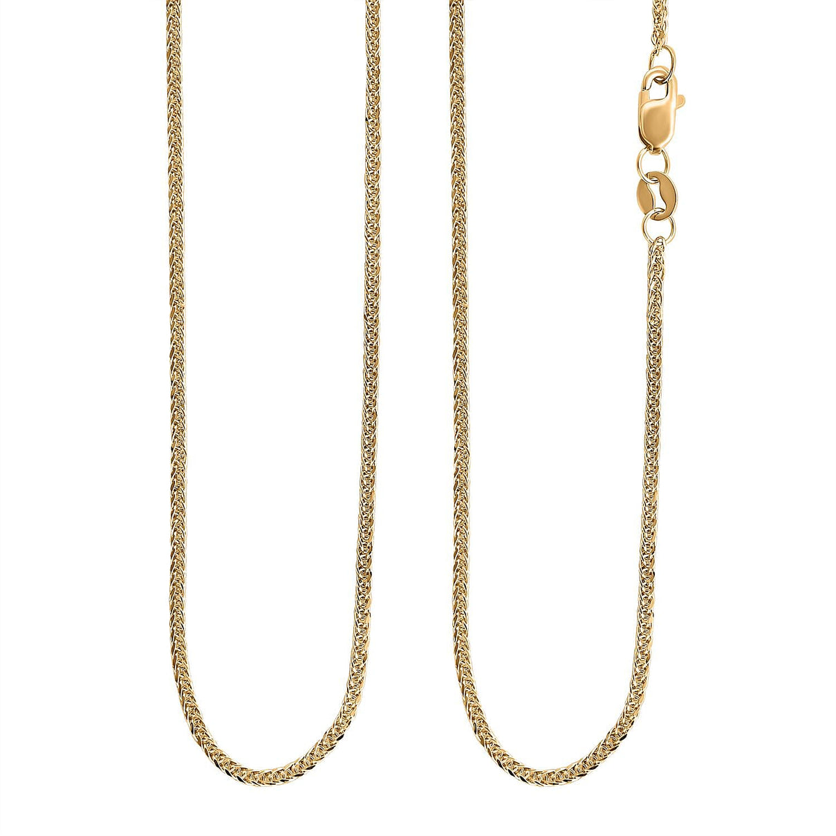 Mega Close Out Deal- 9K Yellow Gold Spiga Necklace with Lobster Clasp (Size - 20) 7976538 0