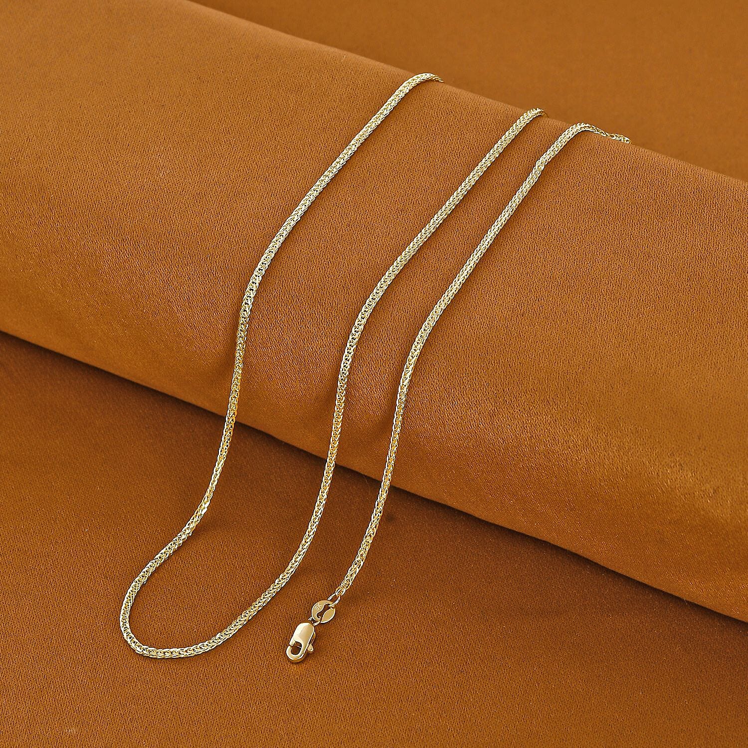 Mega Close Out Deal- 9K Yellow Gold Spiga Necklace with Lobster Clasp (Size - 20) 7976538 1
