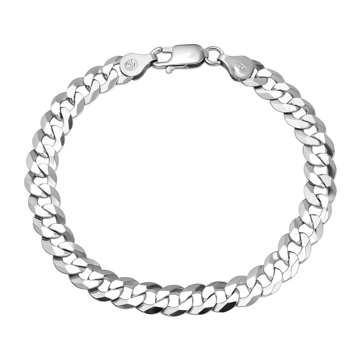 Mega Close Out - Sterling Silver Curb Bracelet (Size - 7.5), Silver Wt. 9.80 Gms 7385813 0