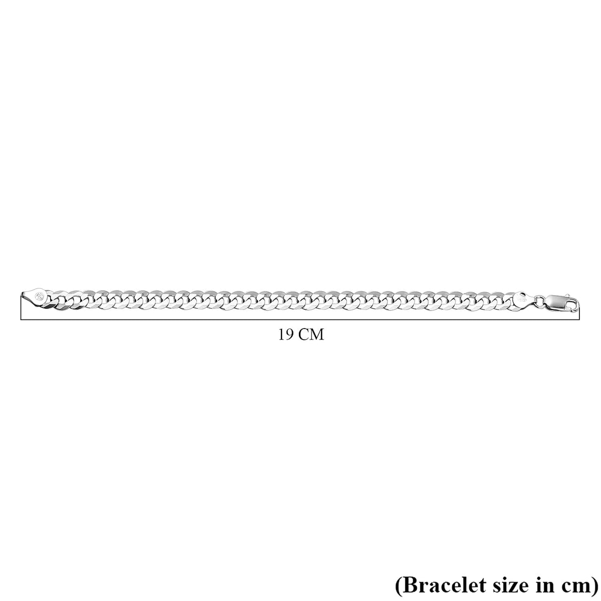 Mega Close Out - Sterling Silver Curb Bracelet (Size - 7.5), Silver Wt. 9.80 Gms 7385813 4