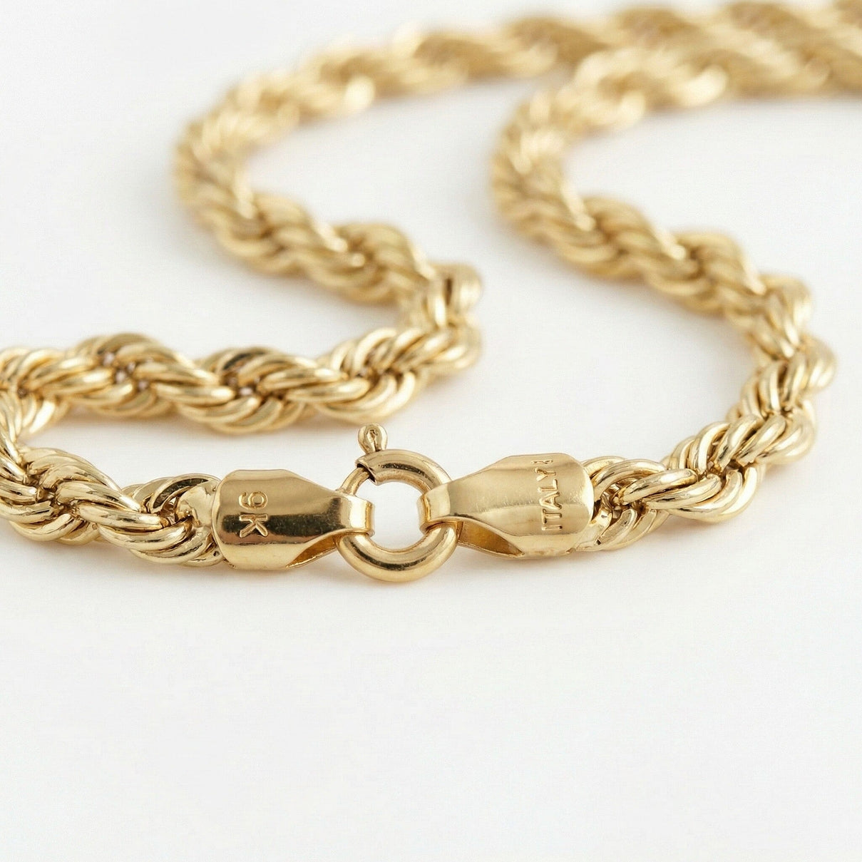 Mega Hatton Garden CloseOut- 9K Yellow Gold Diamond-Cut 2.45MM Rope Necklace with Spring Ring Clasp 30 Inch 8265567 4