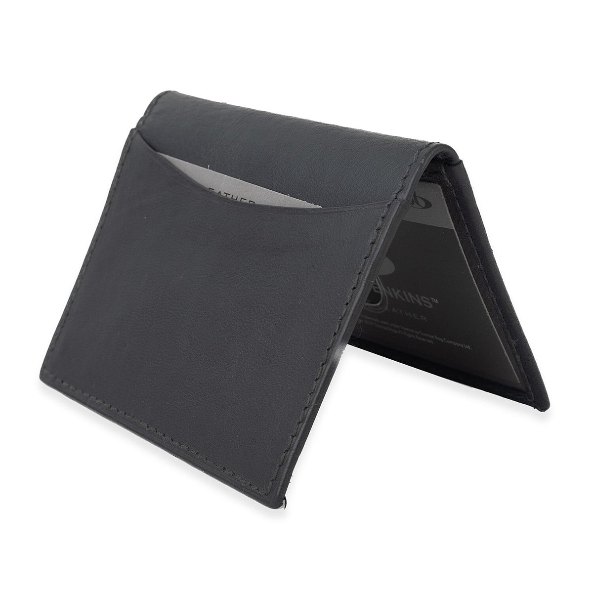 Mens Leather Slim Credit Card Holder - Grey 8102767 0