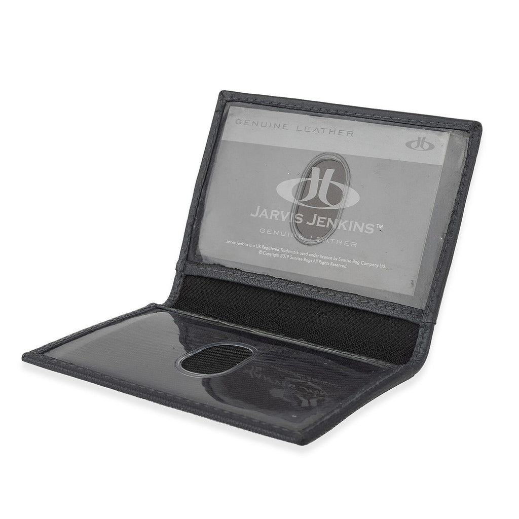 Mens Leather Slim Credit Card Holder - Grey