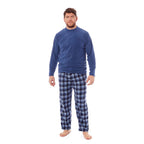 Super Soft Warm Fleece Pyjama Set (Size L) - Denim Blue
