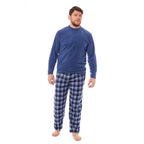 Super Soft Warm Fleece Pyjama Set (Size L) - Denim Blue