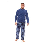 Super Soft Warm Fleece Pyjama Set (Size L) - Denim Blue