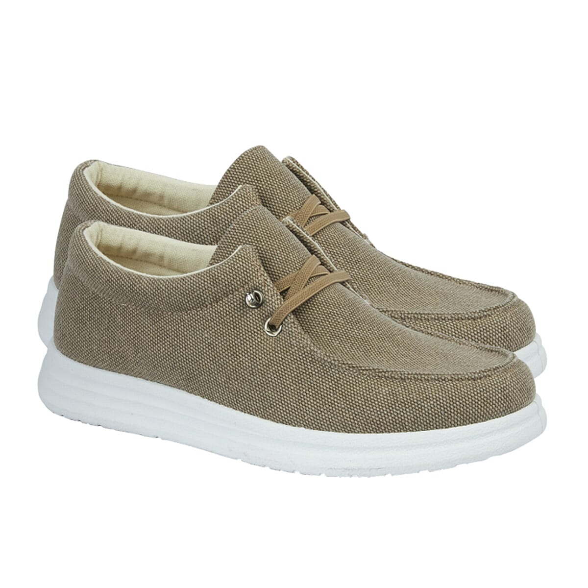 Mens Canvas Alberto Shoes (Size 11) - Beige V32530604 0