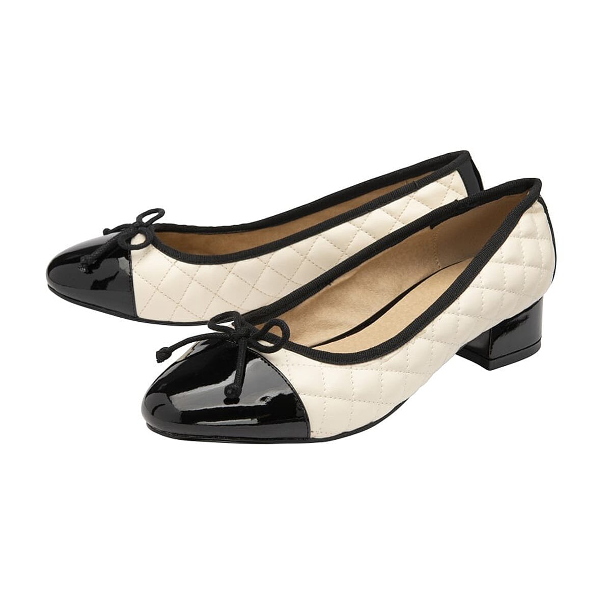 Lotus Ivy ballerina shoes - Cream &amp; Black 7755233 1