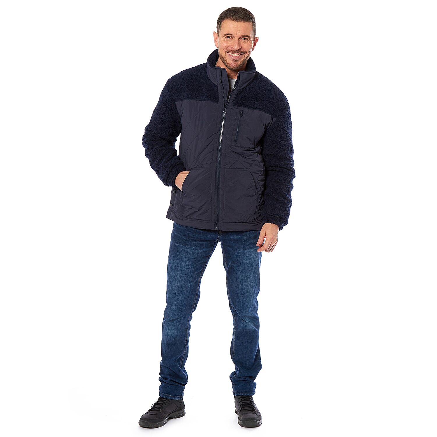 Teddy Fleece Jacket (Size L) - Navy 7840730 0