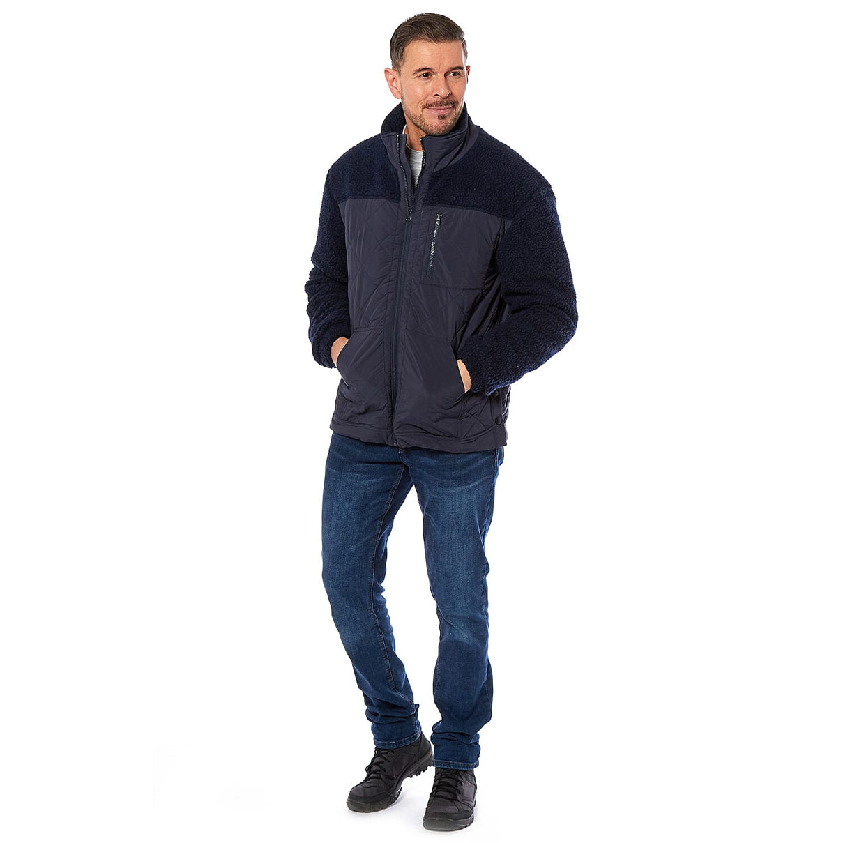 Teddy Fleece Jacket (Size L) - Navy 7840730 1
