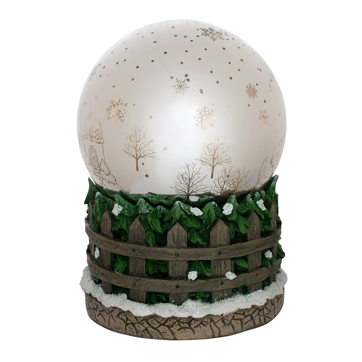 Mercury Glass Musical Christmas Scene Globe Light. 8727749 1