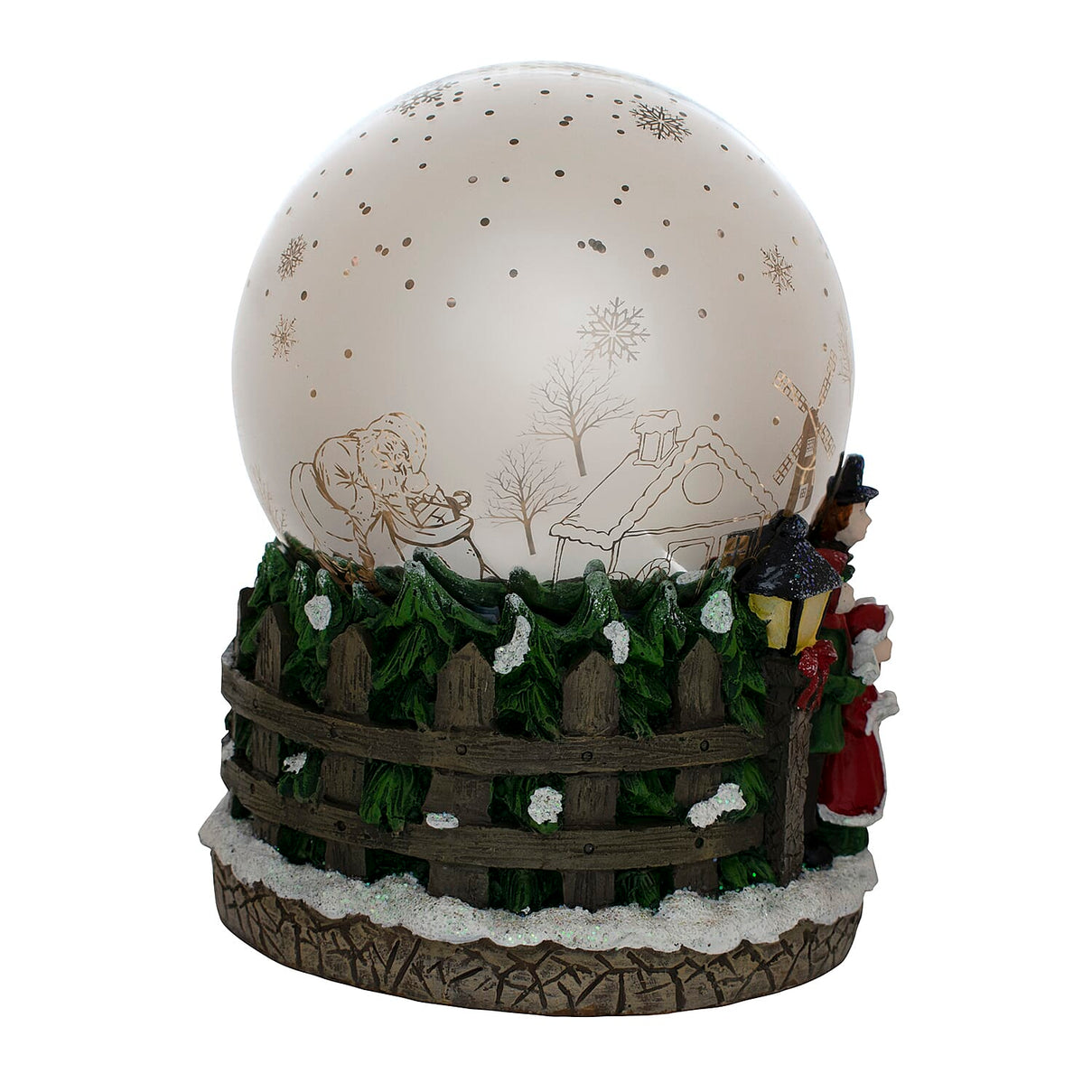Mercury Glass Musical Christmas Scene Globe Light. 8727749 2