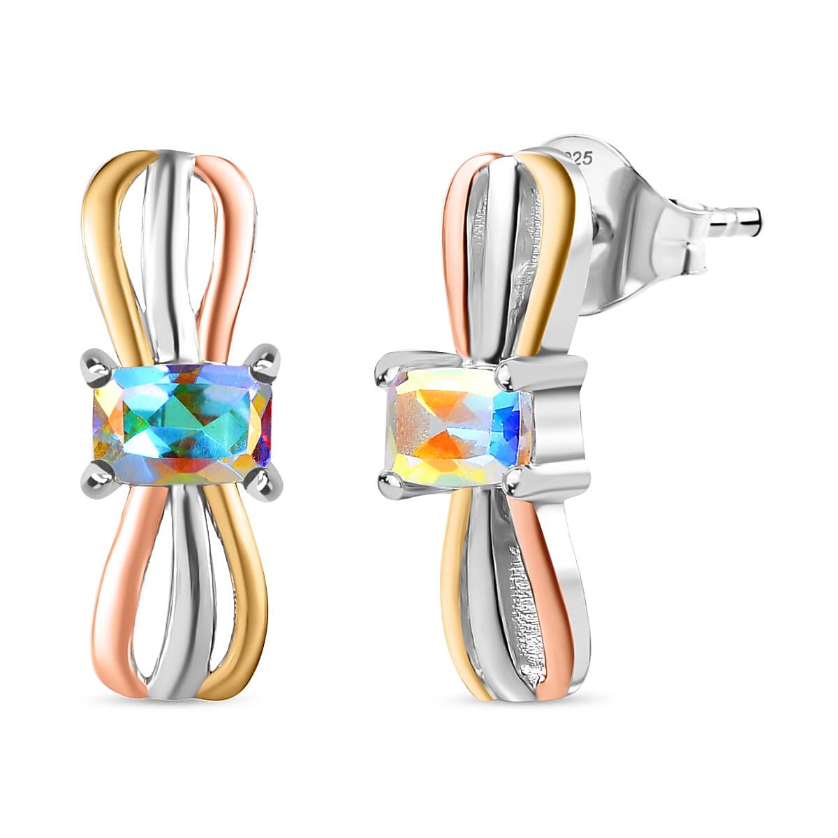 Mercury Mystic Topaz Earrings in Sterling Silver 1.30 Ct 7790903 0