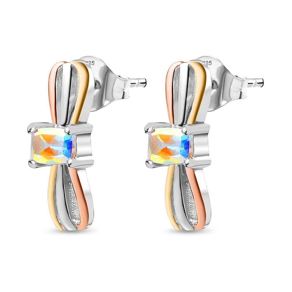 Mercury Mystic Topaz Earrings in Sterling Silver 1.30 Ct