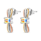 Mercury Mystic Topaz Earrings in Sterling Silver 1.30 Ct