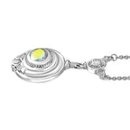 Mercury Mystic Topaz, White Zircon Necklace (Size - 20) in Rhodium Overlay Sterling Silver 2.136  Ct.