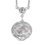 Mercury Mystic Topaz, White Zircon Necklace (Size - 20) in Rhodium Overlay Sterling Silver 2.136  Ct.