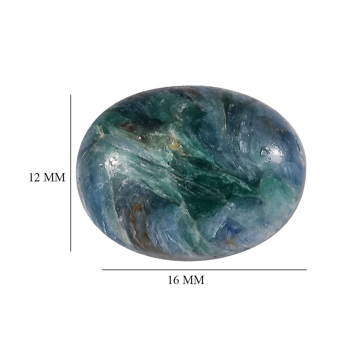 A-Grade Mermaid Kyanite Loose Gemstone in Oval Shape (16x12mm) 8.01 ct. 8025893 4
